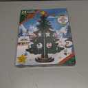 Christmas Countdown Advent Calendar,with a Tabletop Wooden Christmas Tree and 28 Ornaments Snowman Santa Decorations for Boys, Girls and Kids Party Favors, Classroom Prizes, Xmas Gift (Style 1)