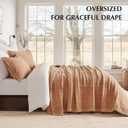 EVERGRACEHOME Stonewashed Cotton Quilt Set King Size, Ultra Soft Oversized Bedspread Coverlet Set, Lightweight Crinkle Box Stitch Bedding Sets for All Season, with 2 Shams, Terracotta