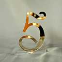 Elegant Mirror Acrylic Standing Table Numbers, Mirrored Wedding Decor (Gold, 1-10)