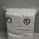 NICETOWN 100% Blackout Window Curtain Panels, Cold and Full Light Blocking Drapes with Black Liner for Nursery, 84 inches Drop Thermal Insulated Draperies (White, 2 Pieces, 52 Wide Each Panel)