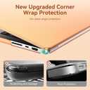 EooCoo Case Compatible with MacBook Air 15 inch M5 2026 2025-2023 Release M4 M3 M2 Model A3448 A3241 A3114 A2941, Plastic Hard Shell Case & Keyboard Cover & Screen Protector, Matte Orange