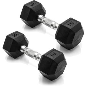 CAP Barbell Coated Dumbbell Weight | Multiple Options Pairs & Sets (15 lb - Pair)