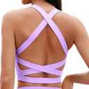 ZINPRETTY Womens Longline Sports Bras Strappy Open Back Workout Tank Tops Medium Support Criss Cross Athletic Yoga Top (Small)