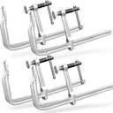 4-Pack 12-Inch Heavy-Duty F-Clamps for Welding, Woodworking & Metalworking  1320 lbs Load Capacity, 4-3/4 Inch Throat Depth, All-Steel Construction (4-Pack - 12 Inch - 4-3/4 Inch)