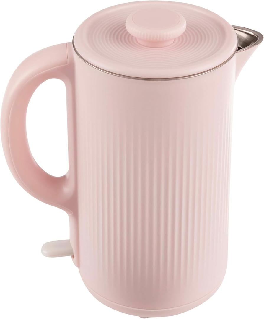 Electric Kettle - Auto-Off Rapid Boil Water Heater with Stainless-Steel Interior and Double Wall Construction by Classic Cuisine (Pink)