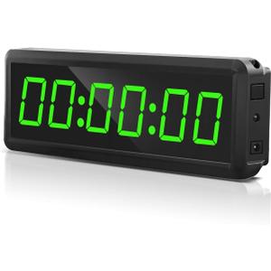 Gym Interval Timer, 12" Digital Wall Alarm Clock Timer for Interval Workout with Countdown/Up Stopwatch, Tabata EMOM Remote Control for Home Gym Boxing MMA Fitness