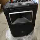 JYX Karaoke Machine with 2 Wireless Mics, 10" Woofer 500W Peak Power Big Portable Bluetooth Speaker with Bass/Treble Adjustment, PA System with Remote Control, LED Lights, Rolling Wheels and Trolley