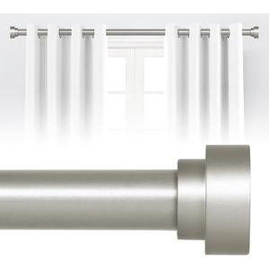 Silver Curtain Rods for Windows 48 to 84 Inch(4-7ft),1 Inch Diameter Heavy Duty Curtain Rods,Adjustable Curtain Rod,Modern Decorative Drapery Rods,Telescoping Window Curtains Rod 36-88",Antique Silver