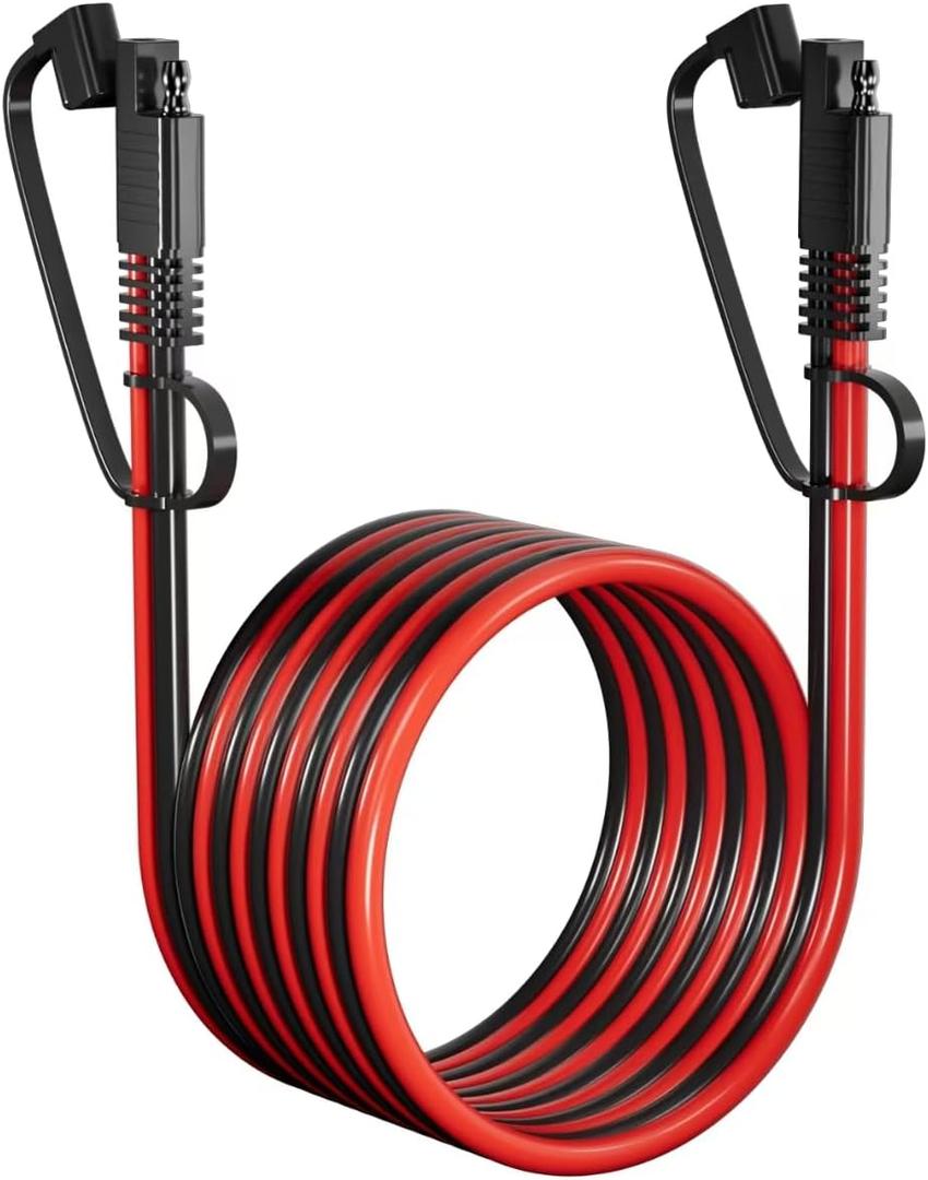 SAE Extension Cable 12AWG, SNLLMZI SAE to SAE Extension Cord DC Power Automotive Extension Cable for Solar Panels,Cars, RVs,Trucks,Boats, etc (10FT)