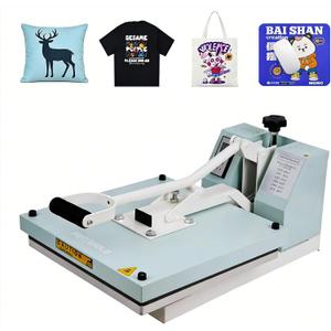 BetterSub 15x15 Heat Press Machine for T-Shirts, Industrial Sublimation & Heat Transfer Digital LCD Control, Teflon Coated Surface, Clamshell Design, Safe Durable (Teal)