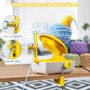 GAMKII Yarn Winder, Electric Yarn Ball Winder Stepless Speed, 10oz Capacity Automatic Winder for Crocheting Knitting, Adjustable Strong Spring Tension Yarn Cake Spinner Roller Swift (Yellow)