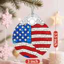 Stained Glass Ornament, Christmas Ornament, Hanging Ornaments for Home Decor & Christmas Tree Ornaments Exquisite Holiday Decor, Xmas Gifts & Holiday Present - American Flag