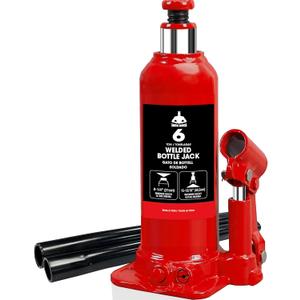Jack Boss Bottle Jack 10 Ton (22, 000 LBs) Hydraulic Car Jack, Fit for Auto Truck Repair and House Lift, Red