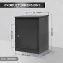 Ydocabinit Package Delivery Boxes for Outside, Extra Large Mailbox for Parcel, Galvanized Steel Parcel Mailbox, Wall Mounted Lockable Anti-Theft for Porch,Curbside L-Black
