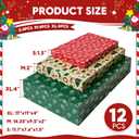 YANGTE 12 Pack Large Christmas Boxes for Presents, Assorted Sizes Christmas Gift Boxes with lids, 17" Premium Clothing Boxes for Robe and Shirt, 1 count