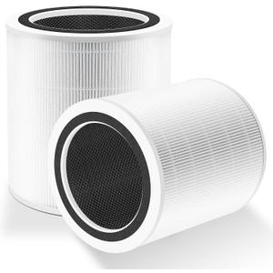Funmit Core 400S Replacement Filter for LEVOIT Core 400S Smart WiFi Air Purifier, 3-in-1 Replacement Filter, Compared to Part # Core 400S-RF, 2 Pack, White