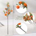 Woration 3PCS Artificial Orange Tree Branches Fake Fruit Tangerine Plants Twig Picks for Home Decor Office Wedding Window Props 37.4 Inch