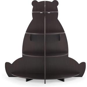 Delta Children Bear Bookcase - Greenguard Gold Certified, Crafted Walnut, 47.75"W x 17"D x 43.50"H