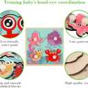 Wooden Peg Puzzles for Toddlers 1-3, Kids' Educational Preschool Peg Puzzle Toy, Set of 4 Toddler Puzzles - Farm, Dinosaur, Fruit and Marine Animals, Ideal Gift for Ages 1 2 3 Boys and Girls