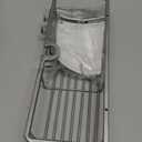 Rustproof Hanging Shower Caddy for Shower Chair, Stainless Steel Bathroom Basket for Bath Chair Bench,Showers Caddy Chair, Shampoo Bottle Holder for Elderly, Pregnant, Handicap, Patient (Armrest)