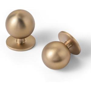 Set of 12 -Sleek Round Champagne Bronze Cabinet Knobs - Modern and Minimalist Hardware for Stylish Home Enhancement - 1 1/8 Inch Diameter