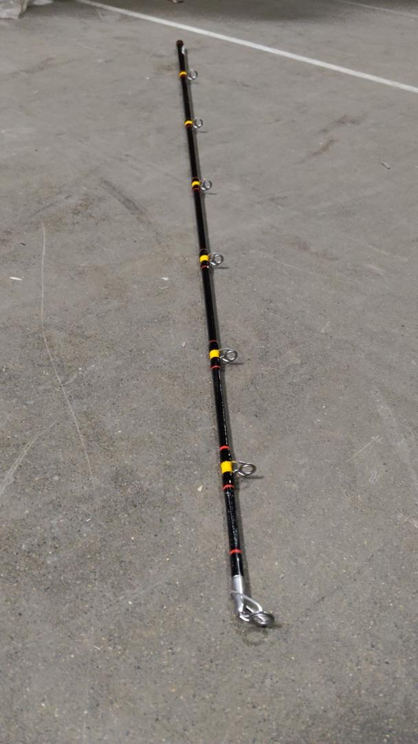 Fiblink 1-Piece/2-Piece Saltwater Offshore Heavy Trolling Rod Big Game Roller Rod Conventional Boat Fishing Pole 62"