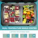 EUHOMY 12 Volt Refrigerator, 37QT Dual Zone Electric Cooler APP Control, Car Refrigerator with 12/24V DC 110-240V AC, Car Fridge -4~68, Portable Freezer Aluminum Interior for Camping,Trip,Home,Truck