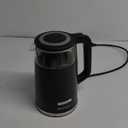 Elite Gourmet EKT8717 1.7L Dual Wall Cool Touch Electric Tea Kettle, Borosilicate Glass, 304 Stainless Steel Interior, Programmed Digital Touchscreen, Keep Warm, Auto Off & Audible Indicator, Black (1.9 Quarts)
