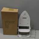 Wall Mount Iron,Ironing Board Hanger for Household Bathroom and Laundry Room, Electric Iron Holder with Hook-for Max 5.4" (White)