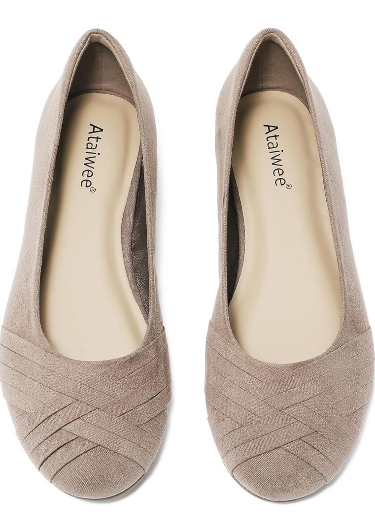 Ataiwee Women's Wide Width Flats Shoes - Casual Comfortable Round Toe Plus Size Ballet Shoes 8 Ataiwee Women's Wide Width Flats Shoes - Casual Comfortable Round Toe Plus Size Ballet Shoes 8