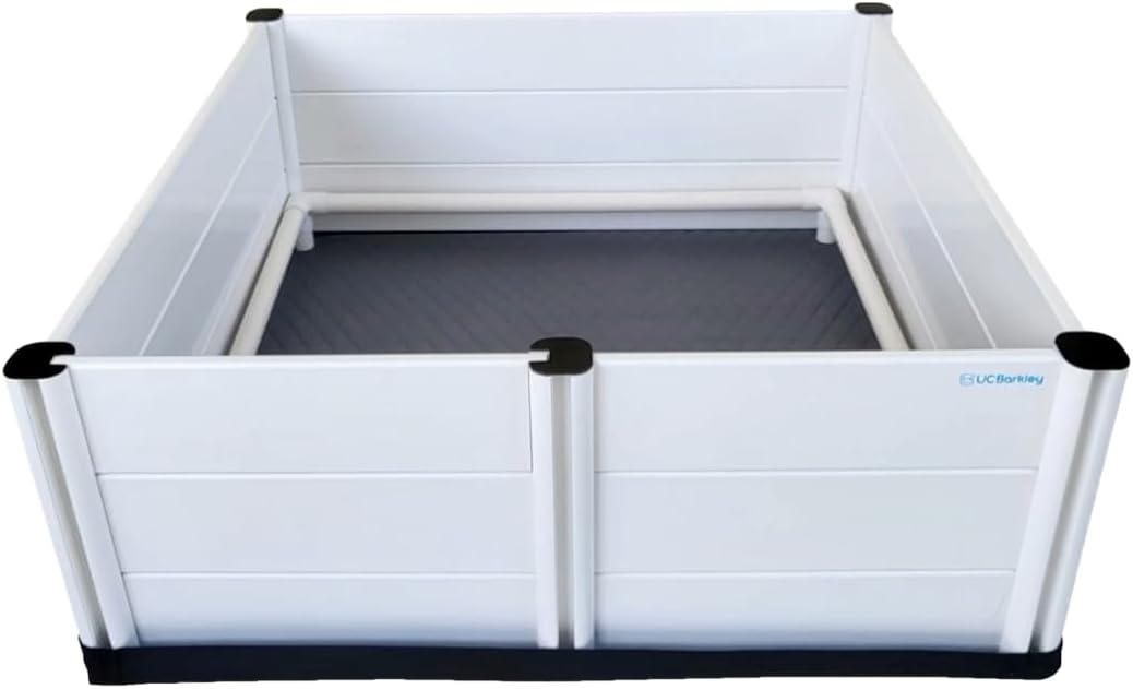 Whelping Box for Dogs & Puppies Premium 48" Modular Design with Easy-Open Door, Pig Rails, Oxford Floor Liner & Washable Pee Pad Indoor/Outdoor, Easy-Clean & Durable