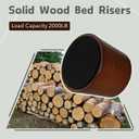 Wooden Furniture Bed Risers - 3 Inch Circle Heavy Duty Furniture Height Extenders Lifts for Sofa Couch Desk Chair Table Base Raising Space, Convenient Store and Cleaning, Pack of 4