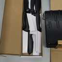 Home Hero High Carbon Stainless Steel Kitchen Knife Set - Chef Knives & Two-Stage Sharpener - Ergonomic Handles & Precision Cutting - Acrylic Cutlery Block & Easy Access Storage - 20 Pc, Black