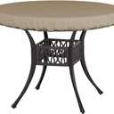 Covers & All Round Table Top Cover, 12 Oz Waterproof UV & Weather Resistant Patio Table Cover, Outdoor Table Cover for Patio Outdoor Furniture & Coffee Table (36" Dia x 4" H Inches, Beige)