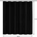 H HALSTON Black Shower Curtain Modern Neutral Bathroom Curtain, Water-Repellent Fabric, Machine Washable, 72x72 Inches, Elegant Spa-Inspired Design, Minimalist Home Decor