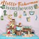Fishing Baby Shower Party Decorations Gone Fishing Birthday Party Decor Supplies Includes Happy Birthday Banner A Little Fisherman Is on the Way Honeycomb Centerpiece