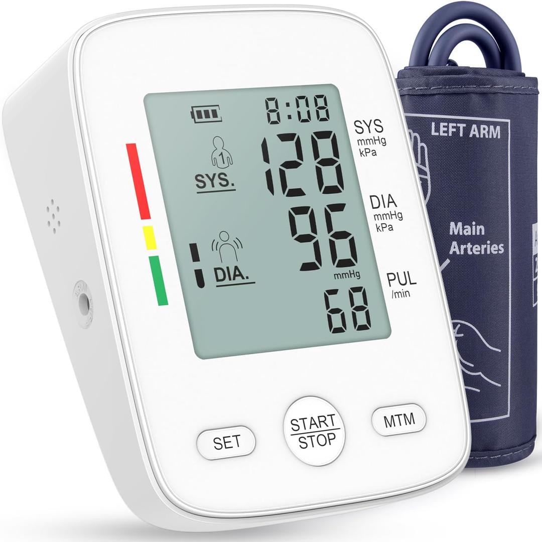 AILE Blood Pressure Monitor, Upper Arm Blood Pressure Machine, Automatic Blood Pressure Monitors for Home Use BP Monitors with Large Cuff 8.7-16.5 Adjustable, 2 * 99 Sets Memory, Digital LCD Display