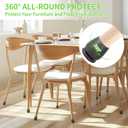 16PCS Small Chair Leg Floor Protectors, Metal Chair Leg Caps Covers Silicone Chair Feet Protectors for Wood Floors,Round Felt Furniture Pads Furniture Sliders for Hardwood Floors(Black,Fit 0.8"-1.05")