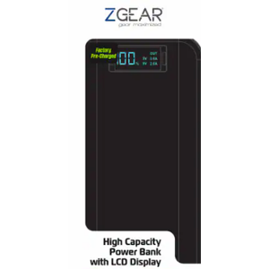 Zgear 20000 mAh High Capacity Power Bank With LCD Display