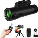 Emart 12x50 Monocular Telescope with Wireless Remote, High Power BAK4 Prism Monocular with Tripod & Phone Holder for Adult, HD Waterproof Monocular for Bird Watching Wildlife Hunting Camping Hiking