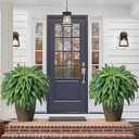 Artificial Ferns for Outdoors Planter, 128 Leaves per Fern, Set of 2, Large Lush Fake Boston Ferns Hanging Plants, UV Resistant Faux Greenery for Porch Patio Garden Home Decor Indoor Outdoor