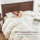 Goose Feather Down Fiber Comforter California King - 100% Organic Cotton Shell All Season Duvet Insert, Medium Warmth Hotel Luxury Bedding Comforter(104x96 Inch, White)
