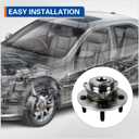 PAROD Pair 515072 Front Wheel Hub and Bearing Assembly Compatible with 2002-2008 Dodge Ram 1500, 5 Lugs