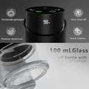 Waterless Essential Oil Diffuser - Rechargeable Black Aluminum Alloy 100ml Scent Machine with 4 Timers, 3 Mist Levels & Vehicle Mode for Home, Car, Office, Studio