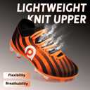 AMZZPIK Kids Soccer Cleats for Little/Big Kid Size 11C-6Y Youth Professional Cleat for Boys and Girls (Black)