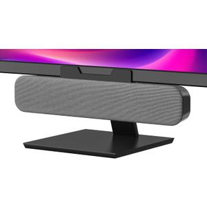 OGUPGX Computer Speakers for Desktop Pc, Monitor Speakers for Laptop,Pc Speakers with Loud Sound,Volume Control Easily Clamps to Monitors(USB-C to USB Adapter Included) (Light Grey)