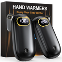 Hand Warmers Rechargeable - 2 Pack Electric Hand Warmers 14000mAh, Dual-Sided Heating Reusable Hand Warmers