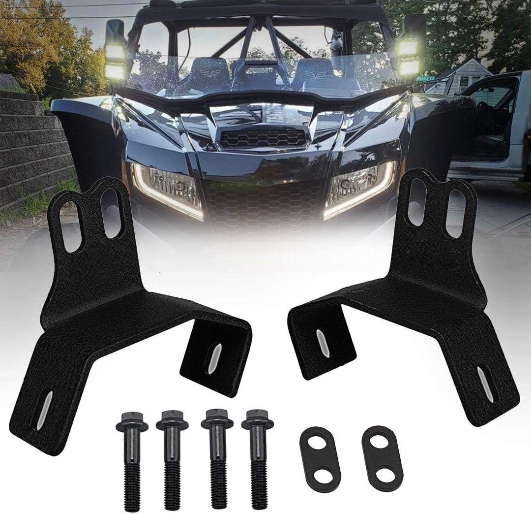 Chelhead A Pillar Roll Bar Dual Led Working Pod Lights Mounting Brackets Compatible with 2014-2019 Polaris RZR XP 1000 & 2015-2019 RZR 900