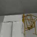 LAUCHUH 3 Tier Trays Stand, Porcelain Serving Trays Collapsible Sturdier Stand Serving Platters Dessert Table Display Set for Indoor Party, Entertaining, Valentine's Day, Gold, 12.2 Inch