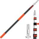 Telescopic Pool Pole, Extendable Pool Pole 16FT Heavy Duty Aluminum Telescoping Pool Cleaning Pole with 4 Baffle Locks, Universal 1.25" Pole for Pool Skimmer Nets, Rakes, Brushes & Vacuum Heads